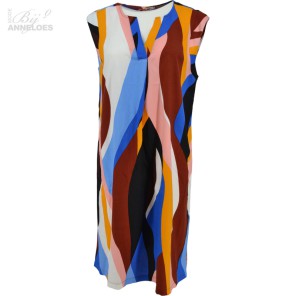 Jurk mouwloos vhals - Print multicolor